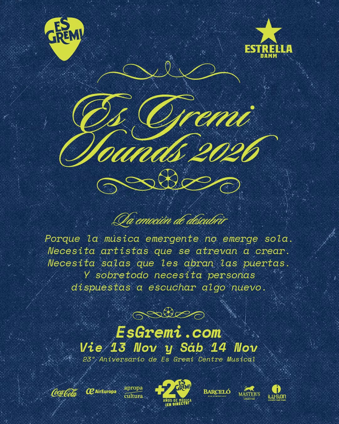 Es Gremi Sounds 2026 – Conciertos en Palma